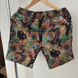 Topman Vibrant Graphic Athletic Shorts